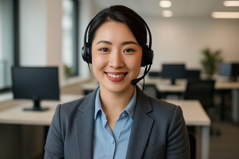 cute pretty asian female customer service